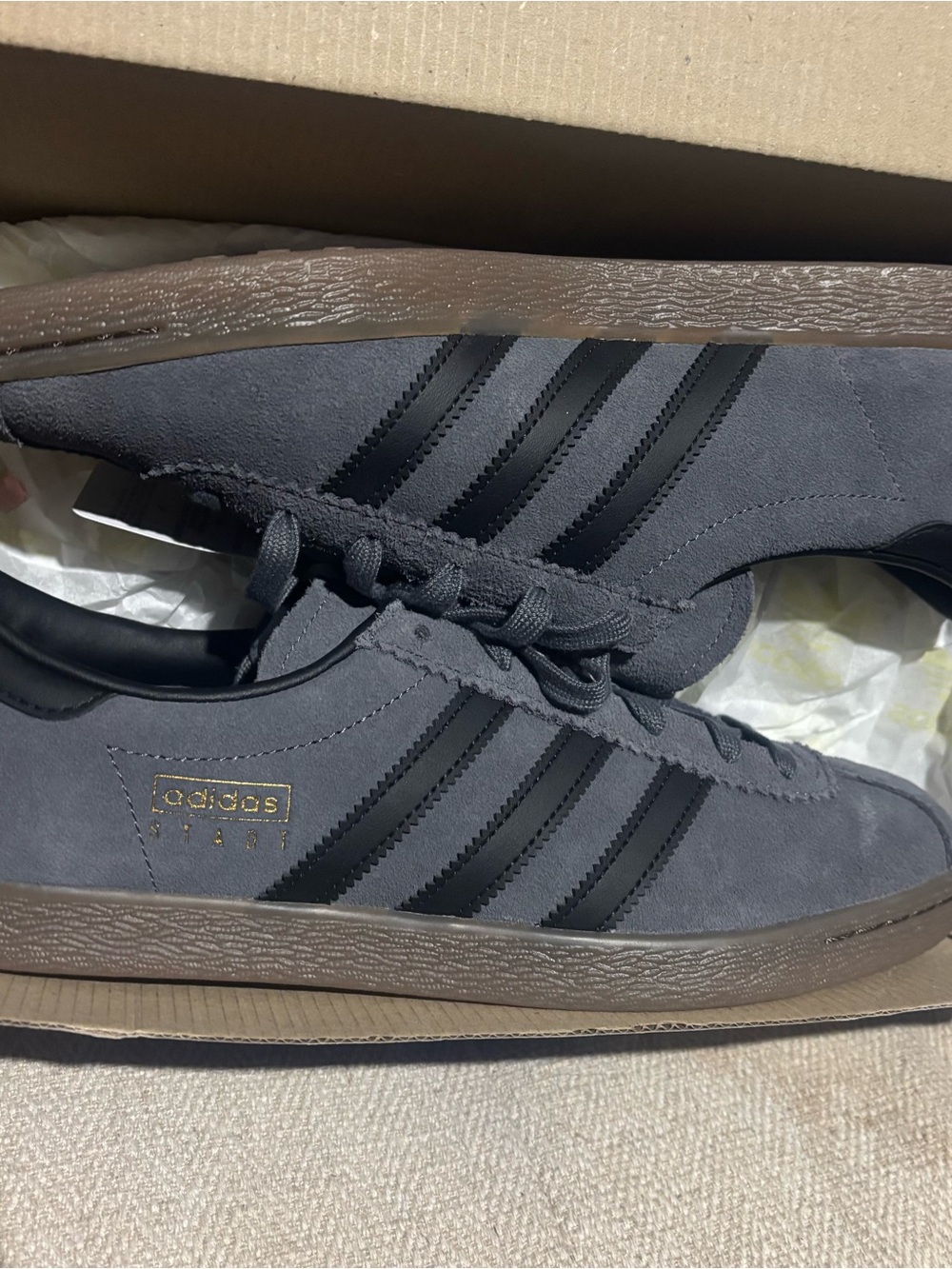 adidas Stadt Suede Sneakers in Grey and Black